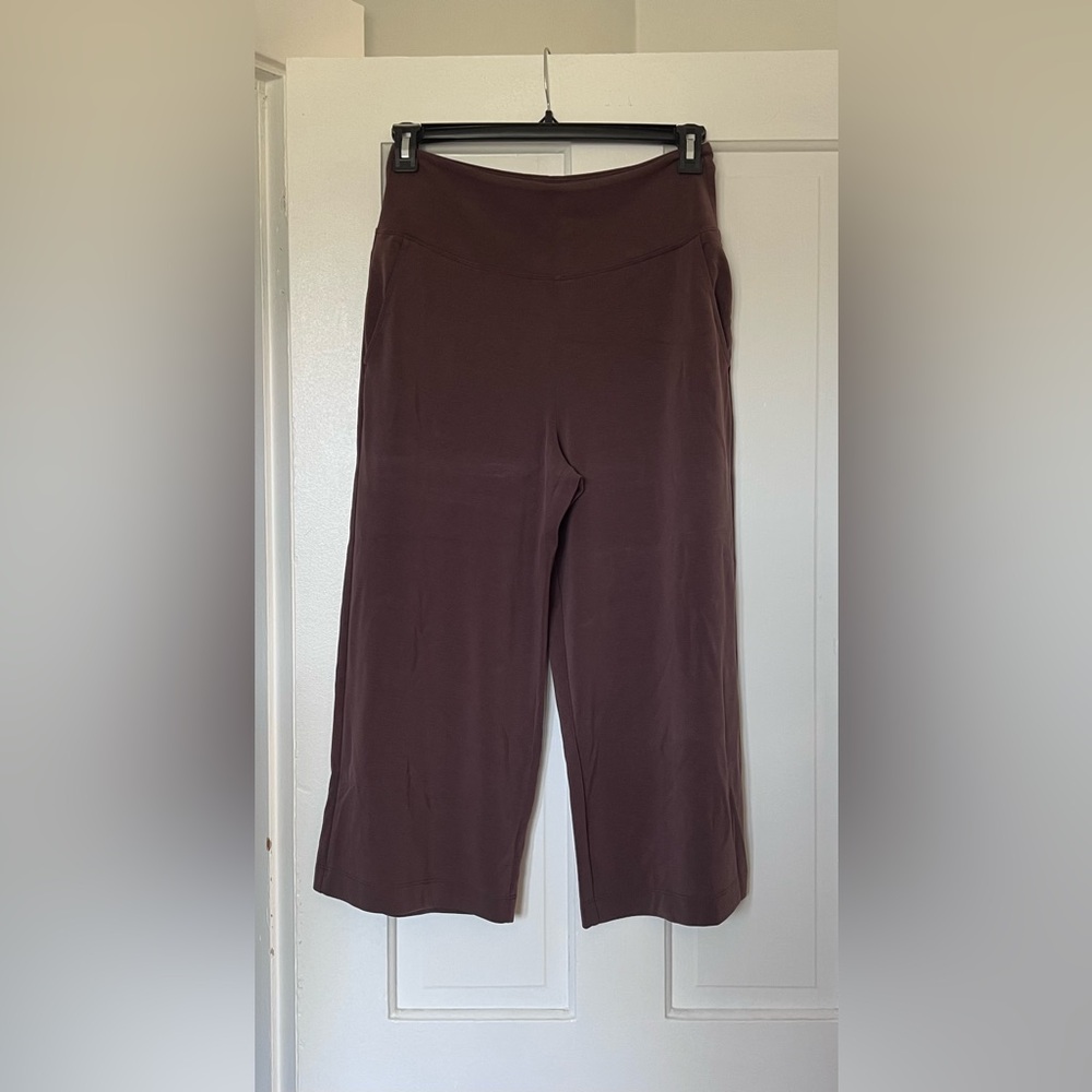 Athleta Seasoft Crop Wide Leg Pant Brown
